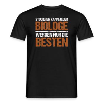 Anyone can study - Biologist Edition - Men's T-Shirt - black - Front - AI Model Male 178 light (178cm)