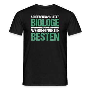 Anyone can study - Biologist Edition - Men's T-Shirt - black - Front - AI Model Male 178 light (178cm)