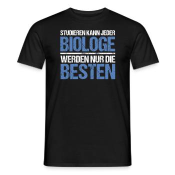 Anyone can study - Biologist Edition - Men's T-Shirt - black - Front - AI Model Male 178 light (178cm)