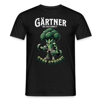 gärtner bei der arbeit - Männer T-Shirt - Schwarz - Vorne - AI Model Male 178 light (178cm)