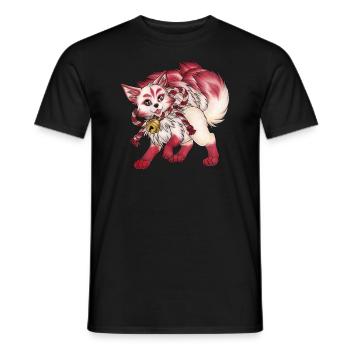 Kitsune Fuchs Fuchsgeist Inari Japan Mythologie - Männer T-Shirt - Schwarz - Vorne - AI Model Male 178 light (178cm)