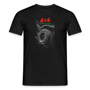 4x4 Offroad Off Road Reifen Trial Logo - Männer T-Shirt - Schwarz - Vorne - AI Model Male 178 light (178cm)