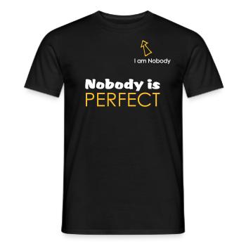 nobodys perfect ; I'm nobody - T-shirt homme - noir - Devant - AI Model Male 178 light (178cm)