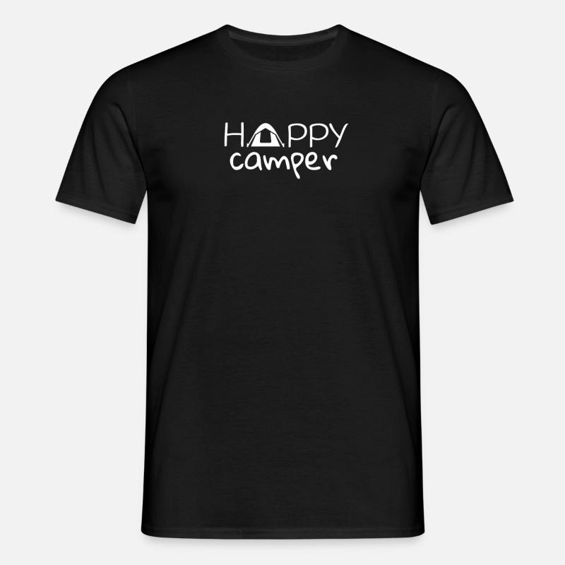 happy camper - T-shirt Homme - noir