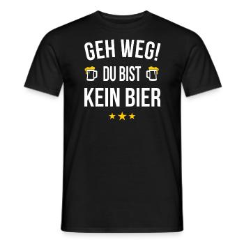Geh weg du bist kein Bier - Männer T-Shirt - Schwarz - Vorne - AI Model Male 178 light (178cm)