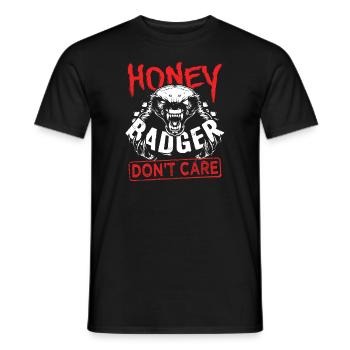 Honey Badger Don't Care - T-shirt homme - noir - Devant - AI Model Male 178 light (178cm)