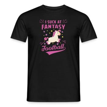 I suck at Fantasy Football - T-shirt homme - noir - Devant - AI Model Male 178 light (178cm)