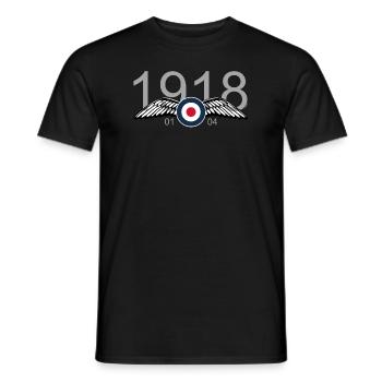 1918RAF / 1802 - Men's T-Shirt - black - Front - AI Model Male 178 light (178cm)