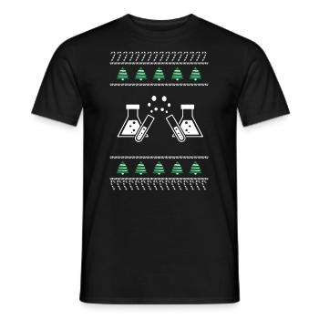 Chimie de Noël - T-shirt homme - noir - Devant - AI Model Male 178 light (178cm)