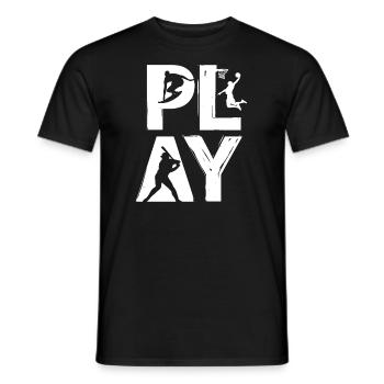 PLAY - Men's T-Shirt - black - Front - AI Model Male 178 light (178cm)