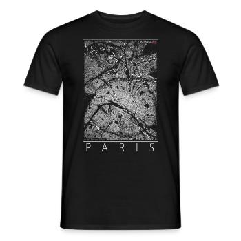 Schéma noir de Paris - T-shirt homme - noir - Devant - AI Model Male 178 light (178cm)