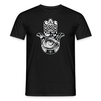 L'oeil de la main - T-shirt homme - noir - Devant - AI Model Male 178 light (178cm)