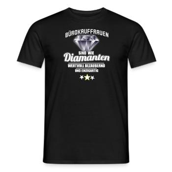 Les employés de bureau sont comme des diamants - T-shirt homme - noir - Devant - AI Model Male 178 light (178cm)