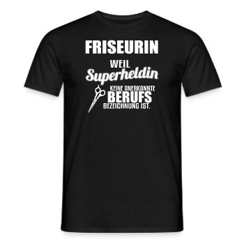 Friseurin - Männer T-Shirt - Schwarz - Vorne - AI Model Male 178 light (178cm)