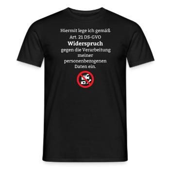 Privacy Regulation Law DSGVO Event Photo Jura - Men's T-Shirt - black - Front - AI Model Male 178 light (178cm)