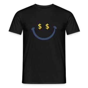 sourire dollar - T-shirt homme - noir - Devant - AI Model Male 178 light (178cm)