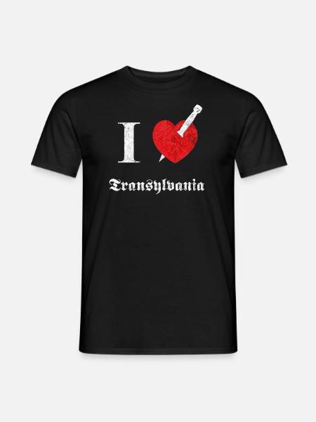 I love Transylvania (white, dd print) - Men's T-Shirt - black