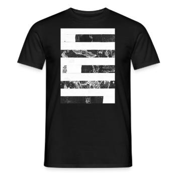 Streifen schwarz weiß - Männer T-Shirt - Schwarz - Vorne - AI Model Male 178 light (178cm)