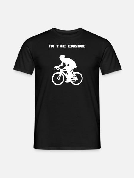 Ich bin der Motor Fahrrad - Männer T-Shirt - Schwarz