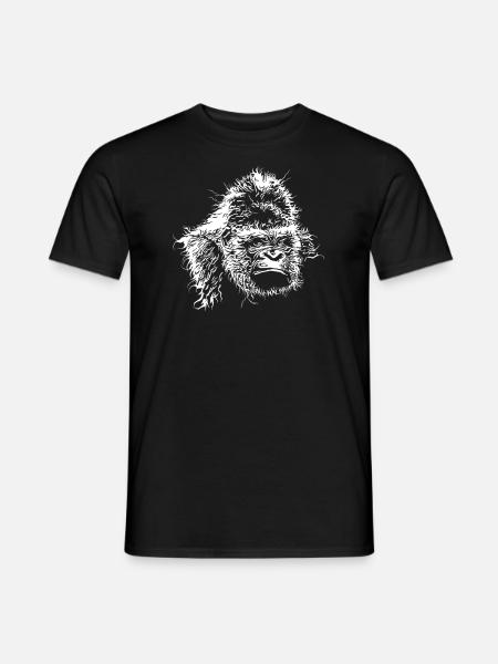 Tête de singe tête de gorille singe singe forêt vierge - T-shirt homme - noir