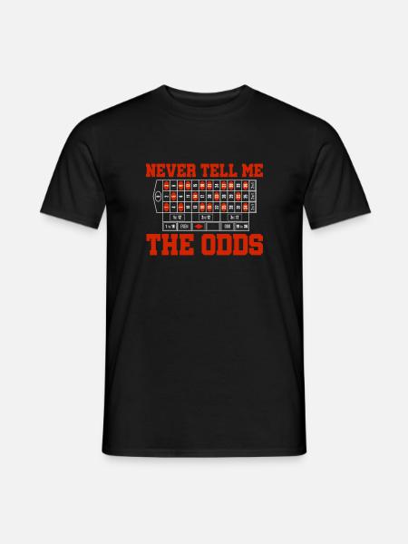 Sag mir niemals das richtige Feld beim Roulette - Männer T-Shirt - Schwarz