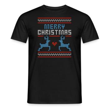 Merry Christmas - Männer T-Shirt - Schwarz - Vorne - AI Model Male 178 light (178cm)