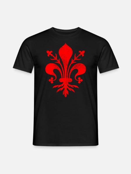 Giglio Fiorentino - Fleur de Lis - Vintage - T-shirt uomo - nero