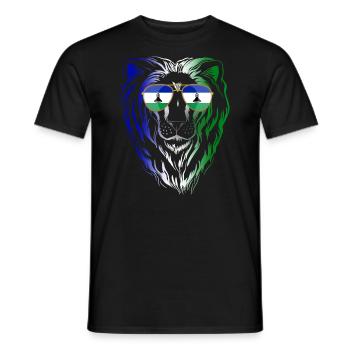 Lesotho - Männer T-Shirt - Schwarz - Vorne - AI Model Male 178 light (178cm)