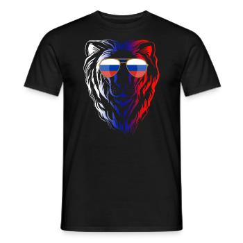 Russia - Men's T-Shirt - black - Front - AI Model Male 178 light (178cm)