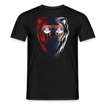 Serbie - T-shirt homme - noir - Devant - AI Model Male 178 light (178cm)