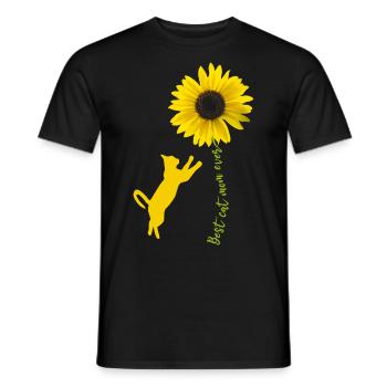 Best Cat Mom Ever - Men's T-Shirt - black - Front - AI Model Male 178 light (178cm)