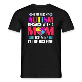 Journée mondiale de sensibilisation à l’autisme Cadeau de maman autiste - T-shirt homme - noir - Devant - AI Model Male 178 light (178cm)