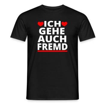 Ich gehe auch Fremd betrügen T-Shirt Ehefrau - Männer T-Shirt - Schwarz - Vorne - AI Model Male 178 light (178cm)