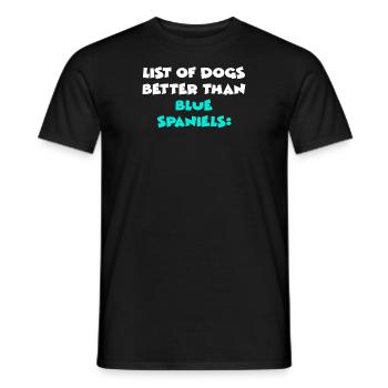 Blue Spaniels - Männer T-Shirt - Schwarz - Vorne - AI Model Male 178 light (178cm)