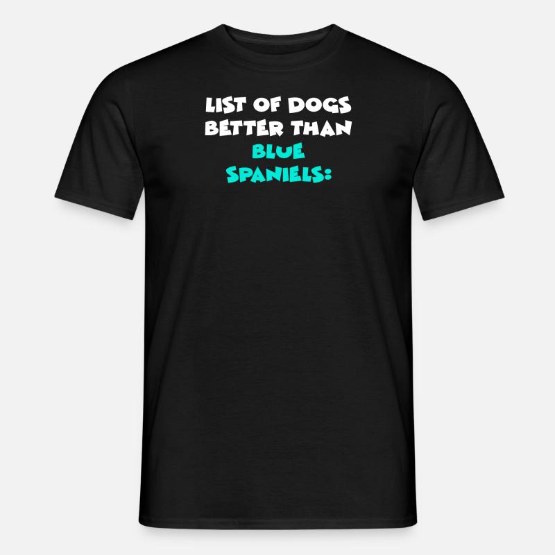Blue Spaniels - Männer T-Shirt - Schwarz