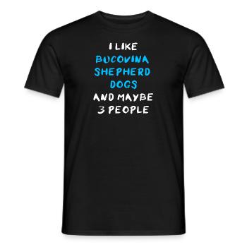 Bucovina Shepherd Dog - Männer T-Shirt - Schwarz - Vorne - AI Model Male 178 light (178cm)