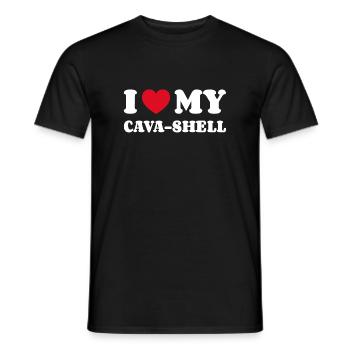 J’adore mon Cava-Shell - T-shirt homme - noir - Devant - AI Model Male 178 light (178cm)