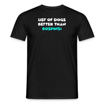 Bospins - T-shirt homme - noir - Devant - AI Model Male 178 light (178cm)