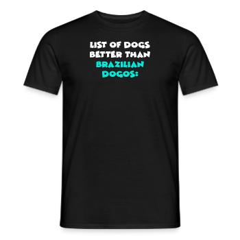 Dogos brésiliens - T-shirt homme - noir - Devant - AI Model Male 178 light (178cm)