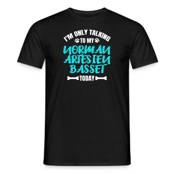 Norman Artesien Basset - Männer T-Shirt - Schwarz - Vorne - AI Model Male 178 light (178cm)