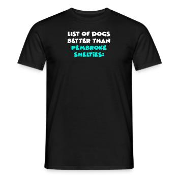 Pembroke Shelties - Men's T-Shirt - black - Front - AI Model Male 178 light (178cm)