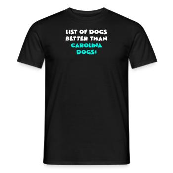 Carolina Dogs - Men's T-Shirt - black - Front - AI Model Male 178 light (178cm)