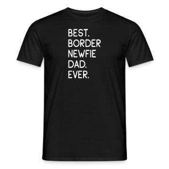 Frontière Newfie Papa - T-shirt homme - noir - Devant - AI Model Male 178 light (178cm)