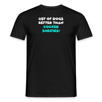 Cocker Shelties - Men's T-Shirt - black - Front - AI Model Male 178 light (178cm)