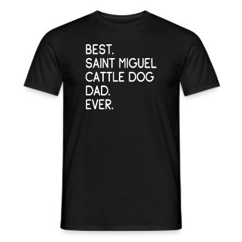 Saint Miguel Cattle Dog Dad - Men's T-Shirt - black - Front - AI Model Male 178 light (178cm)