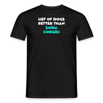 Shiba Corgis - Men's T-Shirt - black - Front - AI Model Male 178 light (178cm)