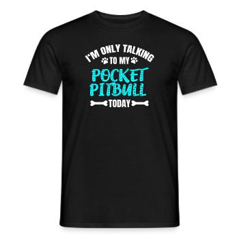 Pitbull de poche - T-shirt homme - noir - Devant - AI Model Male 178 light (178cm)