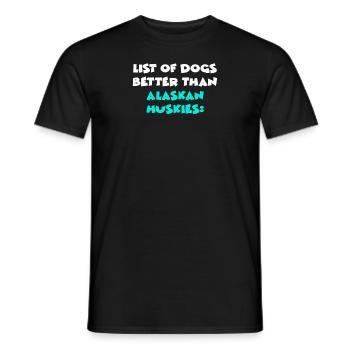 Huskies d’Alaska - T-shirt homme - noir - Devant - AI Model Male 178 light (178cm)