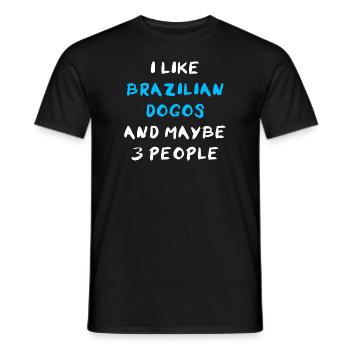 Dogo brésilien - T-shirt homme - noir - Devant - AI Model Male 178 light (178cm)