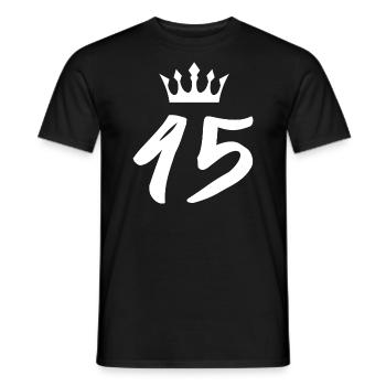 45 Zahl Krone - Männer T-Shirt - Schwarz - Vorne - AI Model Male 178 light (178cm)